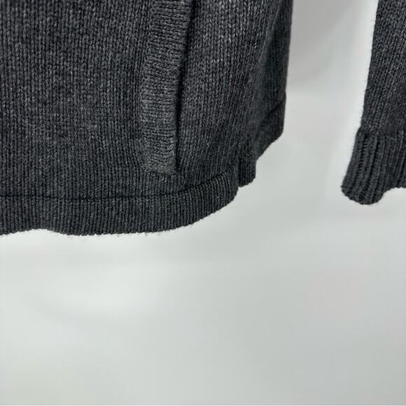 SALE!!! Bluemarine Grey Woll Cardigan Sweater with Leather Details Size L - Picture 7 of 9